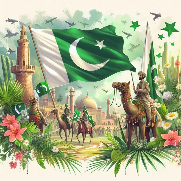 Día de resolución de Pakistán o plantilla de diseño del día de Pakistán