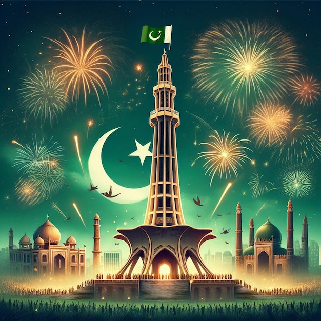 Día de resolución de Pakistán o plantilla de diseño del día de Pakistán