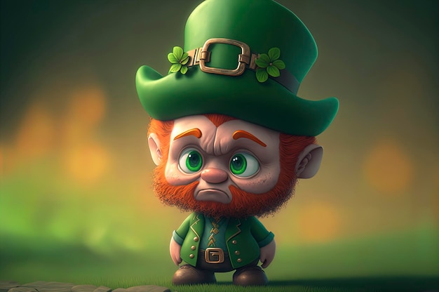 día de san patricio leprechaun verde irlandés