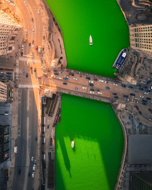 El día de San Patricio en el río verde de Chicago