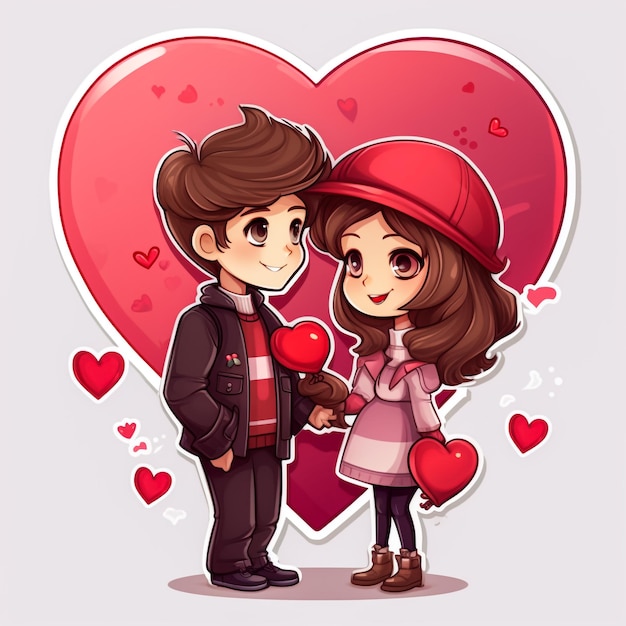 Día de San Valentín besándose pareja abrazos besándose niño y niña encantadora mujer y hombre arte vectorial e ilustración retrato de San Valentín de pareja romántica espacio de copia y evaluación de diseño para pegatinas