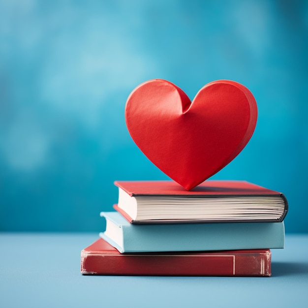 Día de San Valentín concepto corazón del libro tarjetas de felicitación