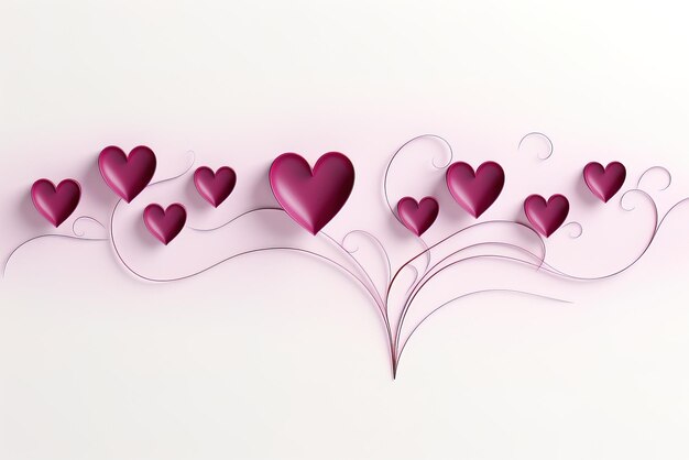 Día de San Valentín espacio en blanco con cajas de regalos rosas corazón cinta de fondo generativo ai