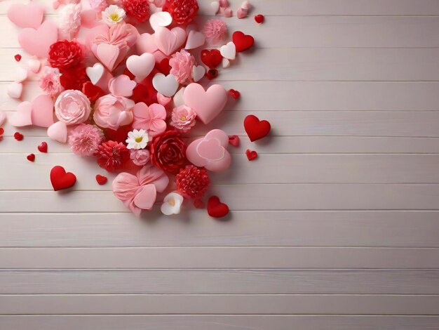 Día de San Valentín fondo estandarte diseño mejor calidad imagen papel tapiz con el corazón regalo de amor