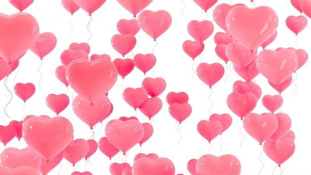 Día de San Valentín globos 3d.