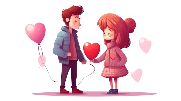 Día de San Valentín con una pareja linda