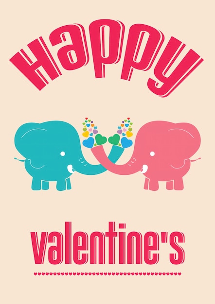 Día de San Valentín que desea un diseño de tarjeta post-amp con corazones de amor decorativos