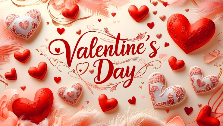 Un día de San Valentín vibrante y festivo con el amor del corazón
