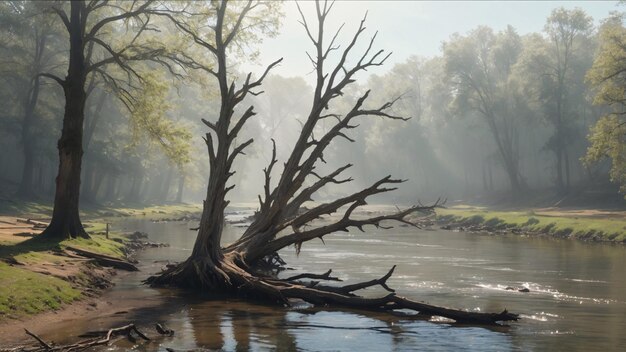 Día soleado en A Misty Creek