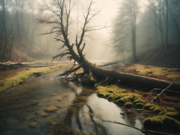 Día soleado en A Misty Creek