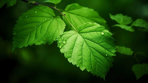 Día de la Tierra y Día Mundial del Medio Ambiente Primavera Hermosa hoja verde natural fresca relajación naturaleza concepto generar ai