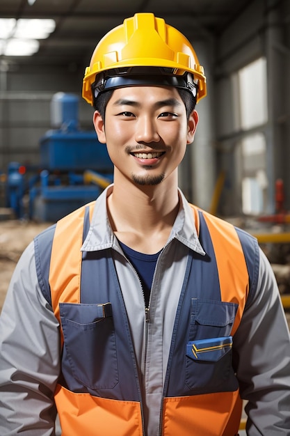 día del trabajo hombre trabajador constructor casco de seguridad uniforme de seguridad