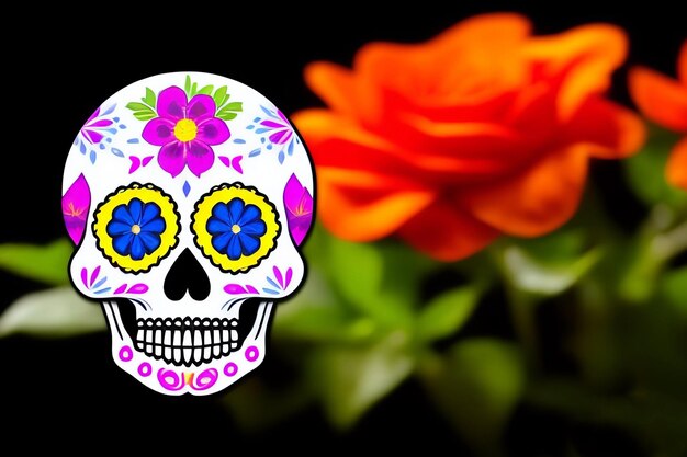 Dia tradicional da cultura mexicana do conceito de mortos Dia De Los Muertos Celebração