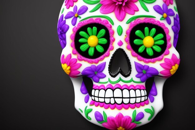 Foto dia tradicional da cultura mexicana do conceito de mortos dia de los muertos celebração