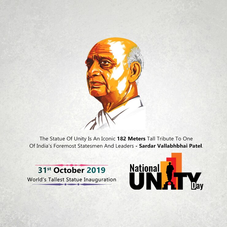 Día de la Unidad Nacional Sardar Patel Jayanti festival cultural indio bharat publicación en las redes sociales e imagen