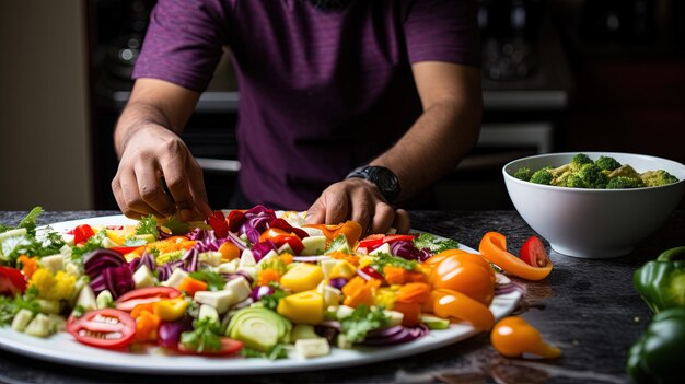 Foto día vegano para celebrar la vida basada en plantas en impresionantes fotografías e ilustraciones