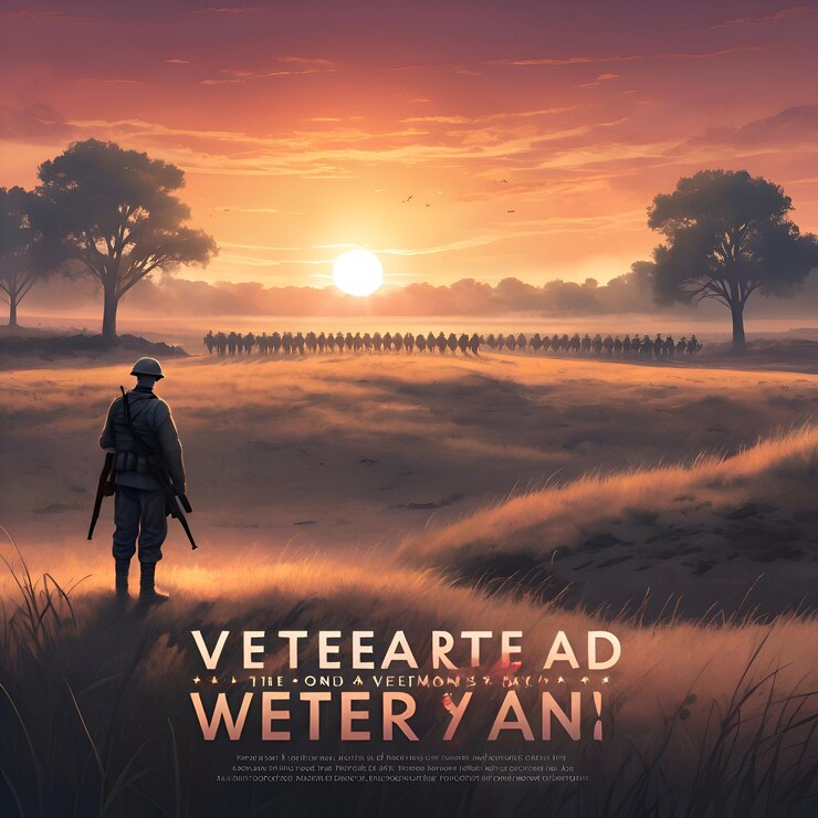 Día de los Veteranos Fondo de imagen Vector de ilustración