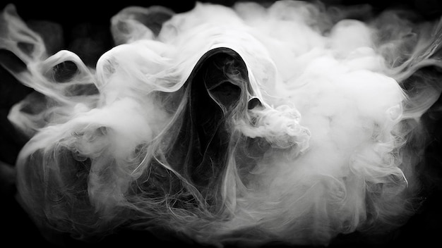 fantasma branco de halloween em um fundo transparente. fantasma com formas  abstratas. elemento de festa fantasma branco de halloween png. imagem  fantasma assustadora com uma cara assustadora. 11016941 PNG