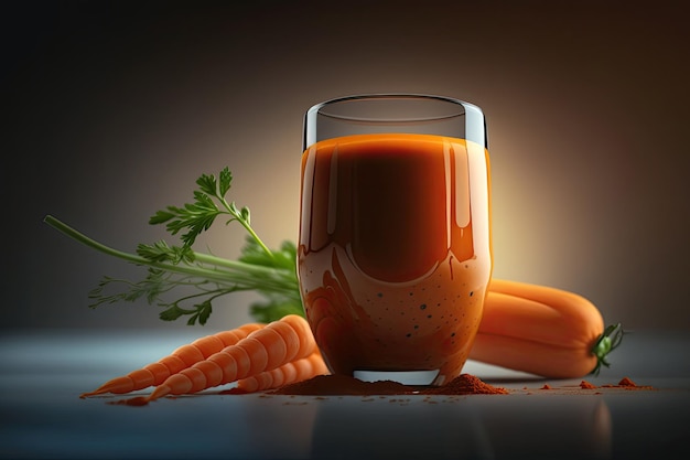Diätetische und richtige Ernährung Karottensaft Vegetarismus Illustrationen Generative KI