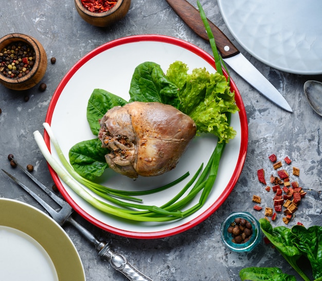 Diätetisches Fleisch gebackenes Herz