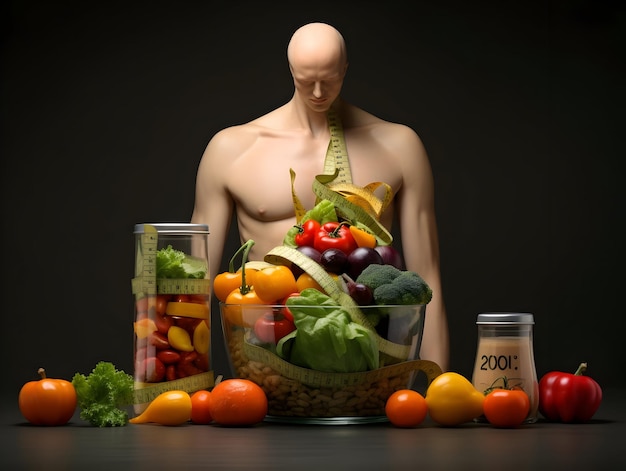 Foto diätplan und gewichtsverlust foto richtige ernährung gemüse und obst für diätplan diätnahrung