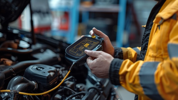 Diagnóstico de reparação automática e verificação do motor com uma ferramenta de varredura