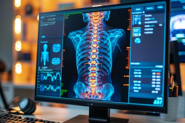 Foto diagnóstico médico para identificar a fonte da dor de um paciente