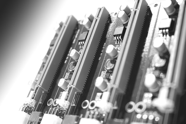 Diagonal pci-e usb risers fondo bokeh hd