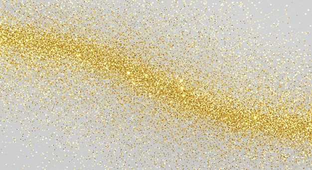 Diagonale Linie mit goldenem Glanz auf grauem Hintergrund