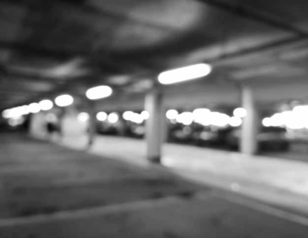 Diagonaler Schwarz-Weiß-Parkplatz Bokeh-Hintergrund hd