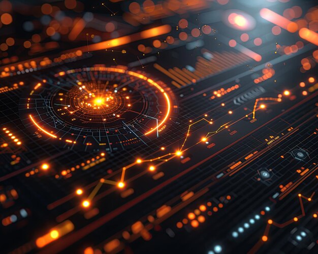 Diagrama 3D futurista de fundo de gráfico de fundo de tecnologia