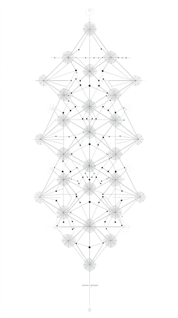 Diagrama abstracto que ilustra los nodos y las vías interconectados
