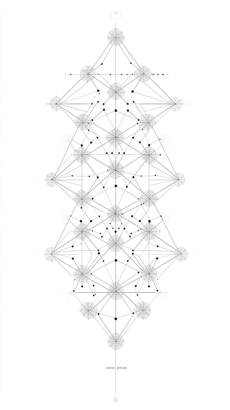 Foto diagrama abstracto que ilustra los nodos y las vías interconectados