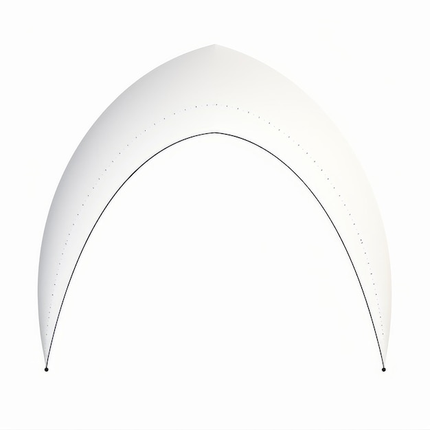Diagrama de avión curvado de arco al revés en alta resolución