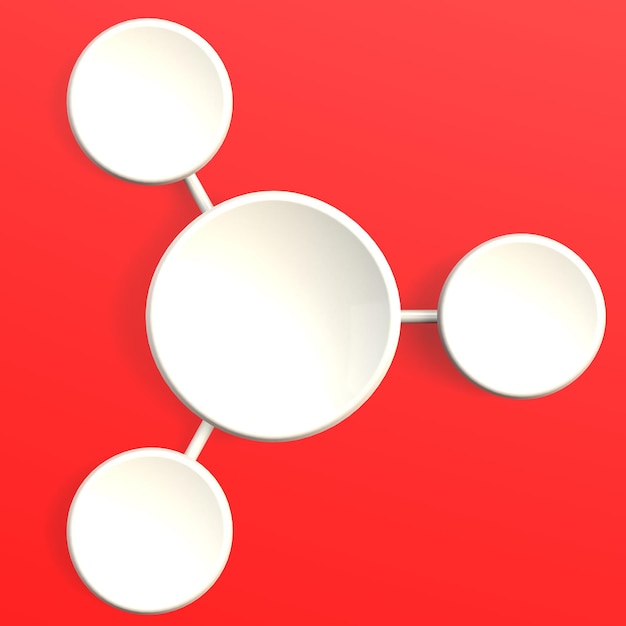 Diagrama blanco con fondo rojo.