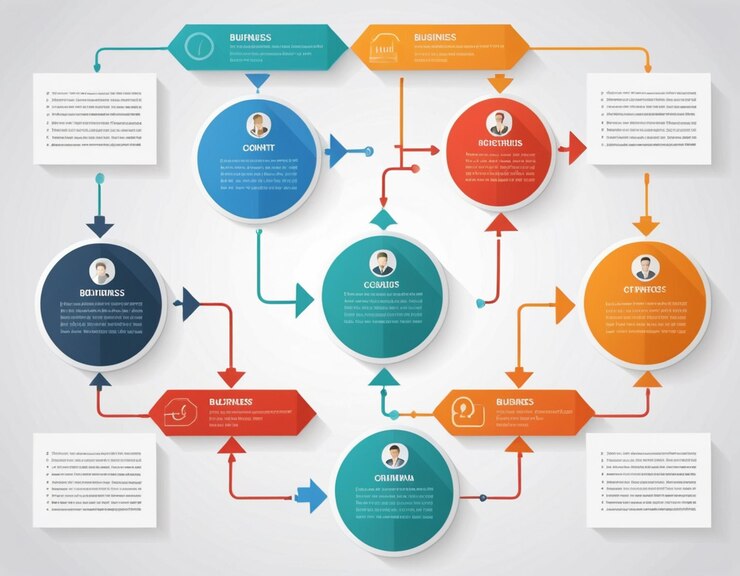 Foto un diagrama de un círculo azul y naranja con un círculo azul con la palabra quot en el centro quot