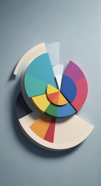 un diagrama colorido con un color amarillo y azul en él