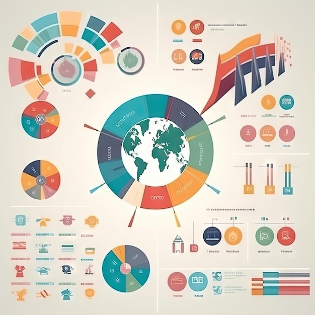 Un diagrama colorido con la palabra mundo en él