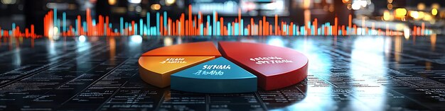 Diagrama financiero abstracto que ilustra el aumento de las ganancias