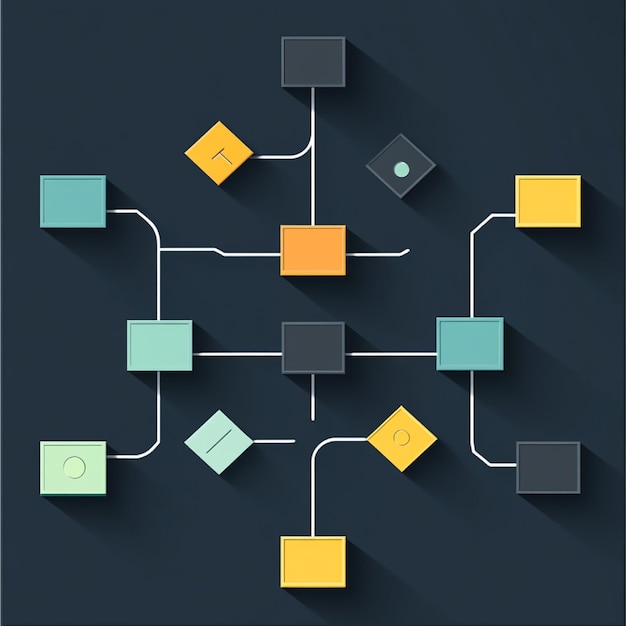 Diagrama de flujo interactivo para navegar a través de un proceso de toma de decisiones