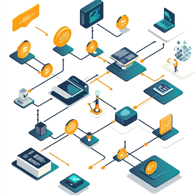 Un diagrama de flujo de un proceso de minería de datos desde la recopilación de datos hasta el despliegue del modelo