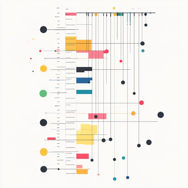 Foto diagrama de gantt con hitos y plazos