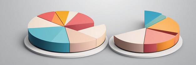 un diagrama de un gráfico circular está en una mesa