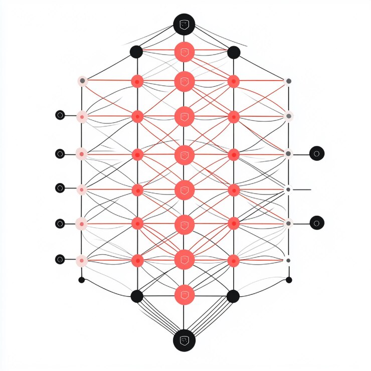 Foto un diagrama de modelo de red neural convolucional cnn utilizado para tareas de reconocimiento de imágenes