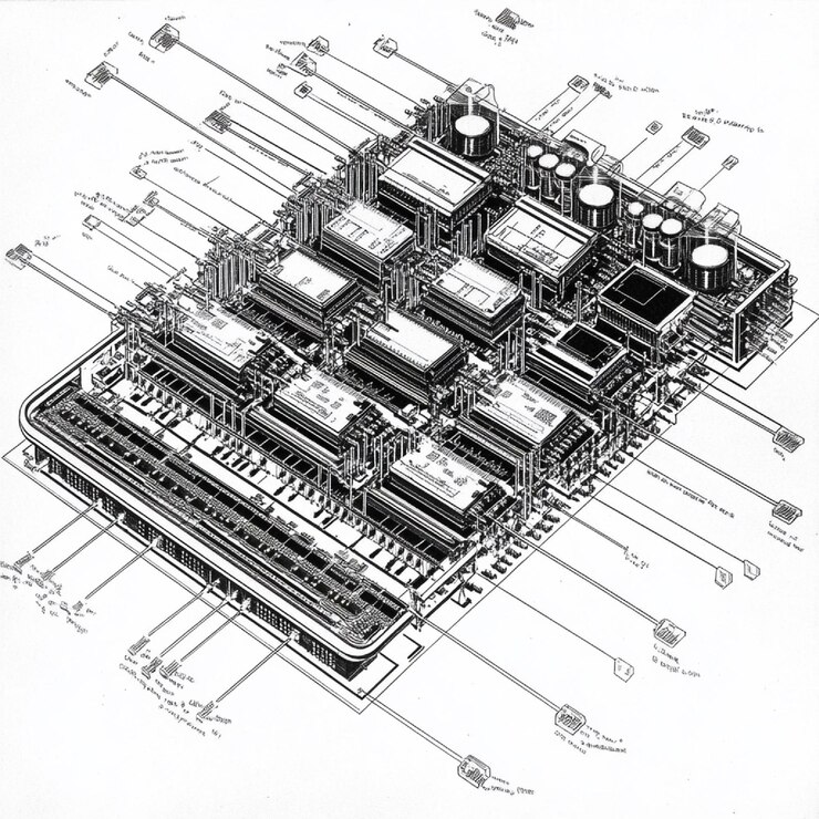 Foto diagrama mostrando a relação entre cpu e ram em uma arquitetura de computadores