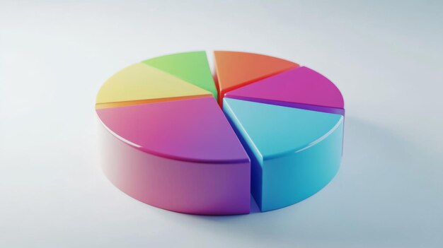 Diagrama de pastel colorido para la visualización de datos