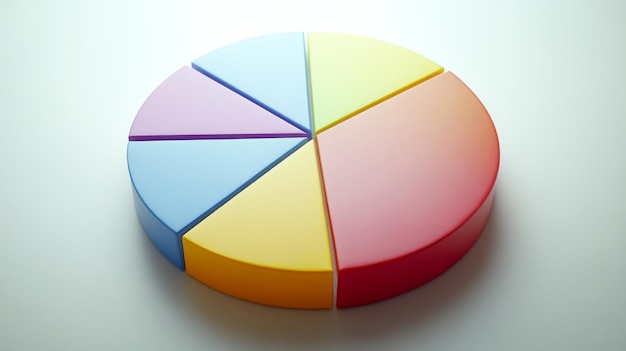 Diagrama de pastel colorido para la visualización de datos