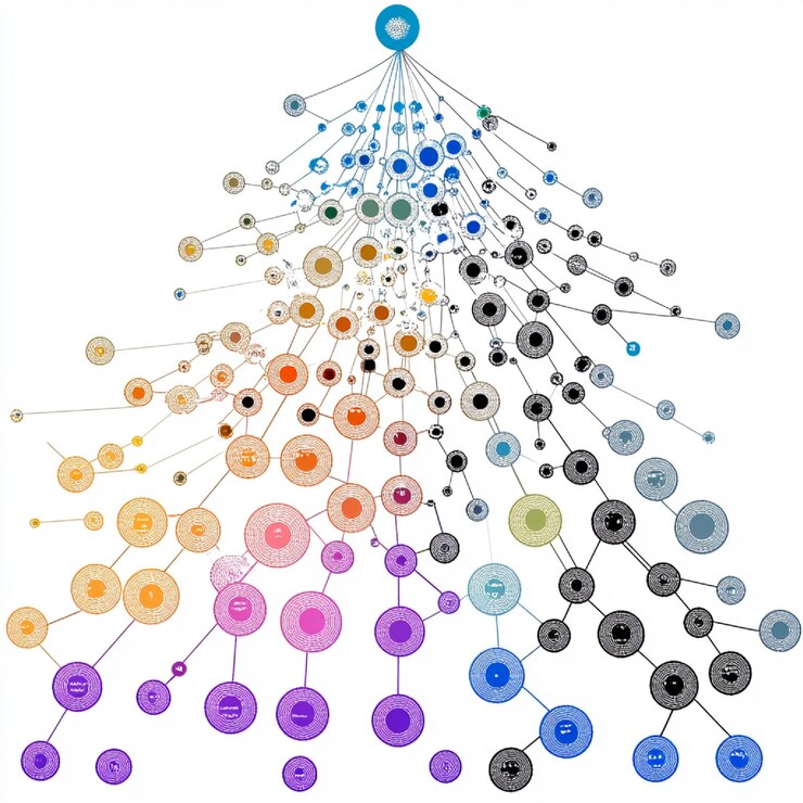 Foto un diagrama que ilustra el uso de algoritmos de agrupación como kmeans en la minería de datos