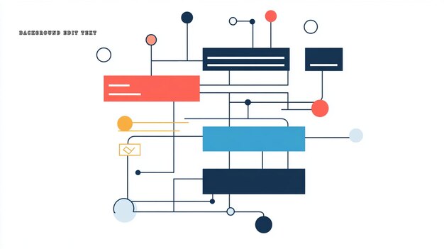 Diagrama de red abstracto que muestra los nodos interconectados y el flujo de datos