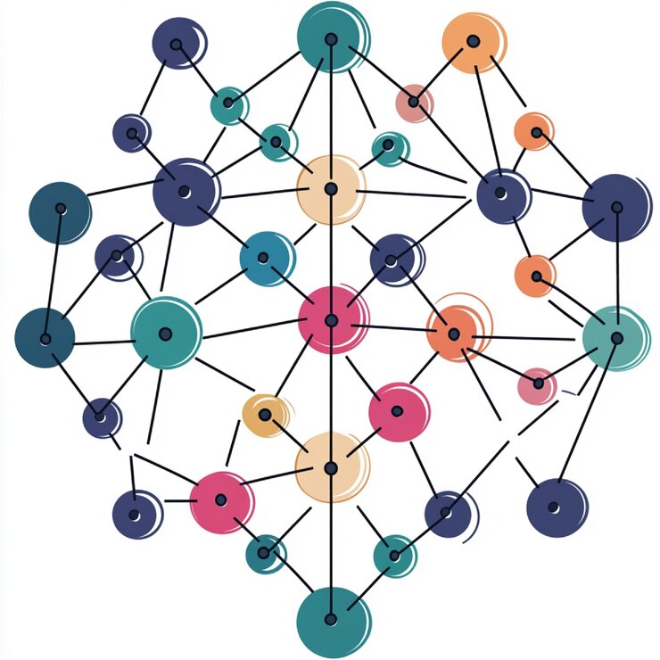 Foto un diagrama de red bayesiano utilizado en modelos probabilísticos de aprendizaje automático